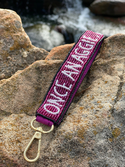 Aggies Beaded Wristlet, Keychain, Handmade, Strap, Purse, Gameday, Texas A&M, Gift for her, Graduation Gift, Christmas Gift, Valentines