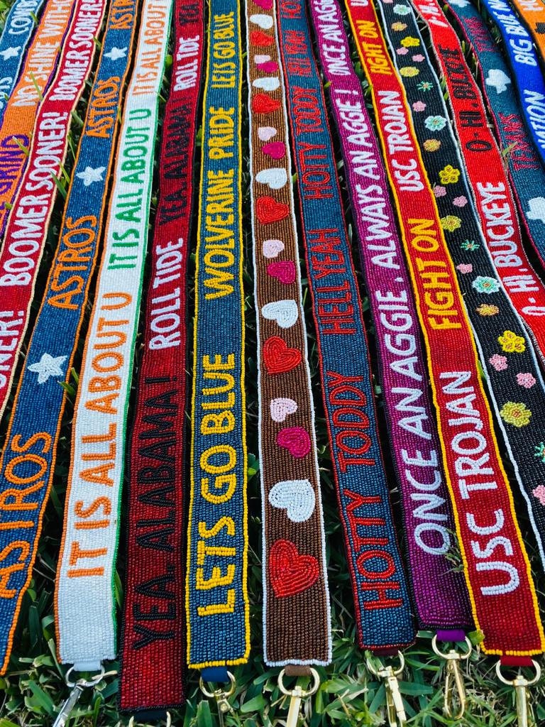 Astros, Cowboys, Texans, Handmade Beaded Purse Strap, Clear Bag, Crossbody, Shoulder, Stadium Approved, Game Day, Tailgating, Christmas