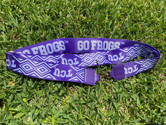 TCU licensed canvas strap