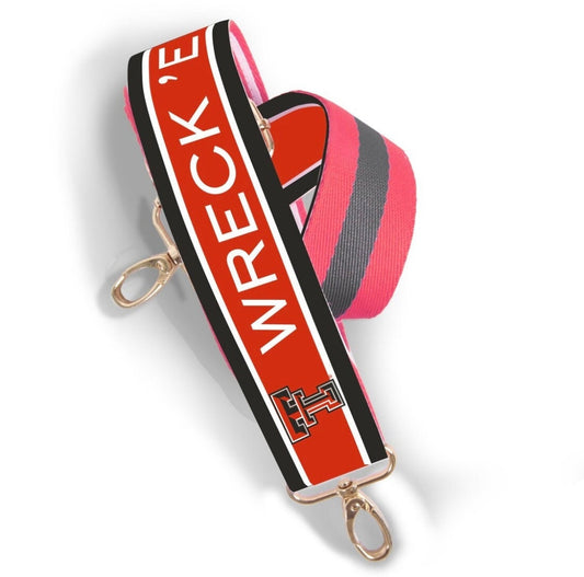 Texas Tech - Wreck Em - Adjustable Purse Strap, Licensed, Patterned, Canvas, Stadium Approved, Graduation Gift, Clear Bag, Back to School