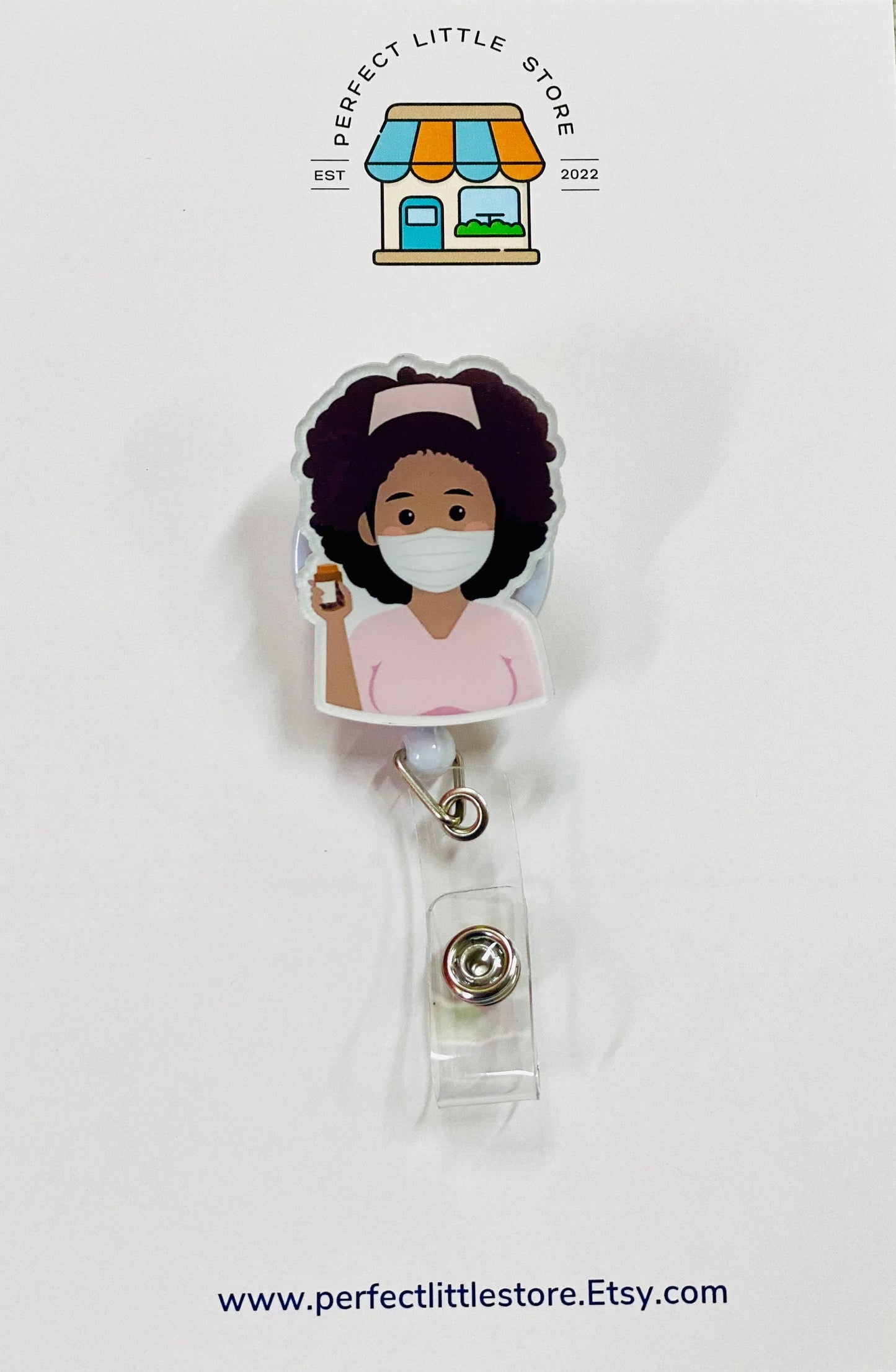 Cute Retractable Badge Reel, Nurse ID Holder, RN Key Card, Hospital Reel, Nurse Gift, Medical Gift, Reel, Sparkle Badge Reel, Valentines