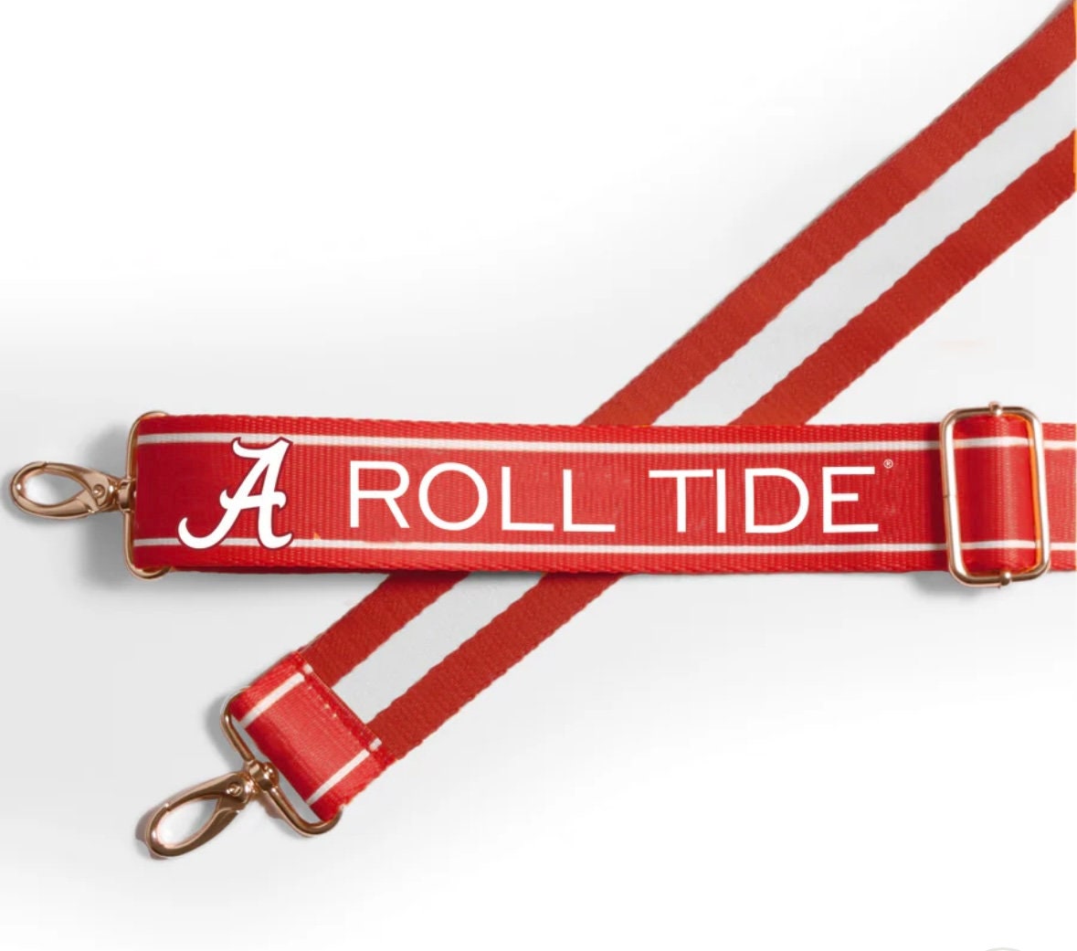 Alabama Purse with Strap ROLL TIDE - Adjustable, Licensed, Patterned, Crossbody, Canvas, Stadium Approved, Graduation Gift, Game Day,