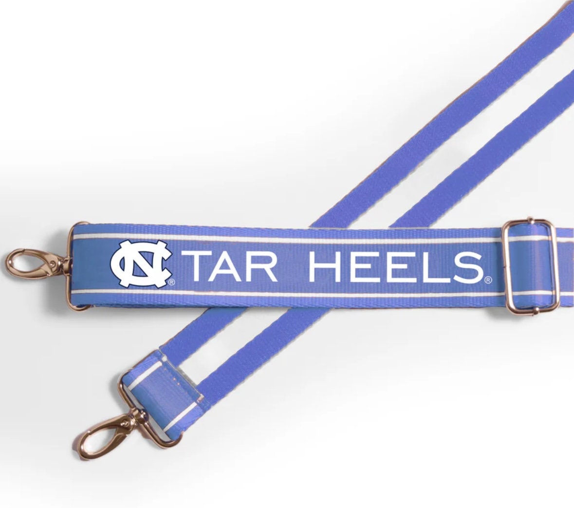 UNC TAR HEELS - Adjustable Purse Strap, Licensed, Stadium Approved, Canvas, Graduation Gift, Back To School, Tailgating, North Carolina