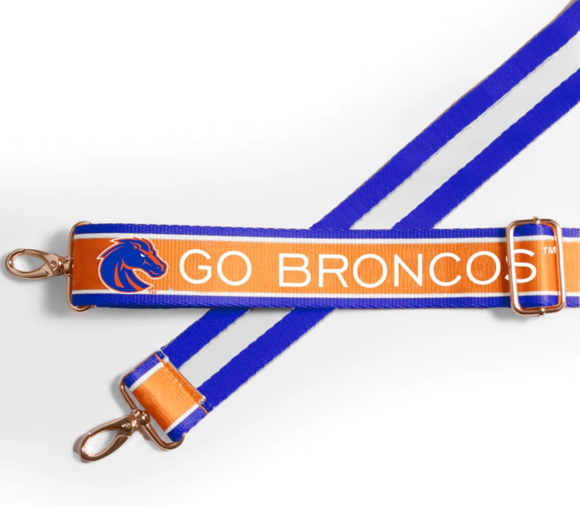 Boise GO BRONCOS - Adjustable Purse Strap, Officially Licensed Gear, Patterned, Stadium Approved, Graduation, Back To School, Tailgating