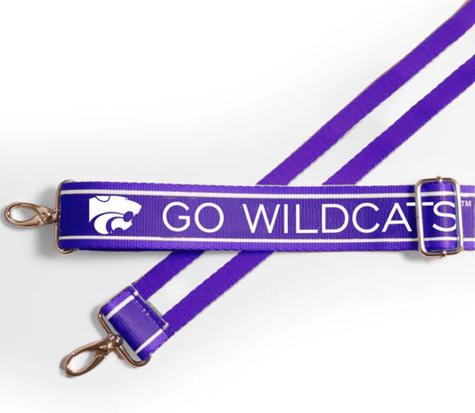 Kansas State GO WILDCATS - Licensed Canvas Strap with Purse