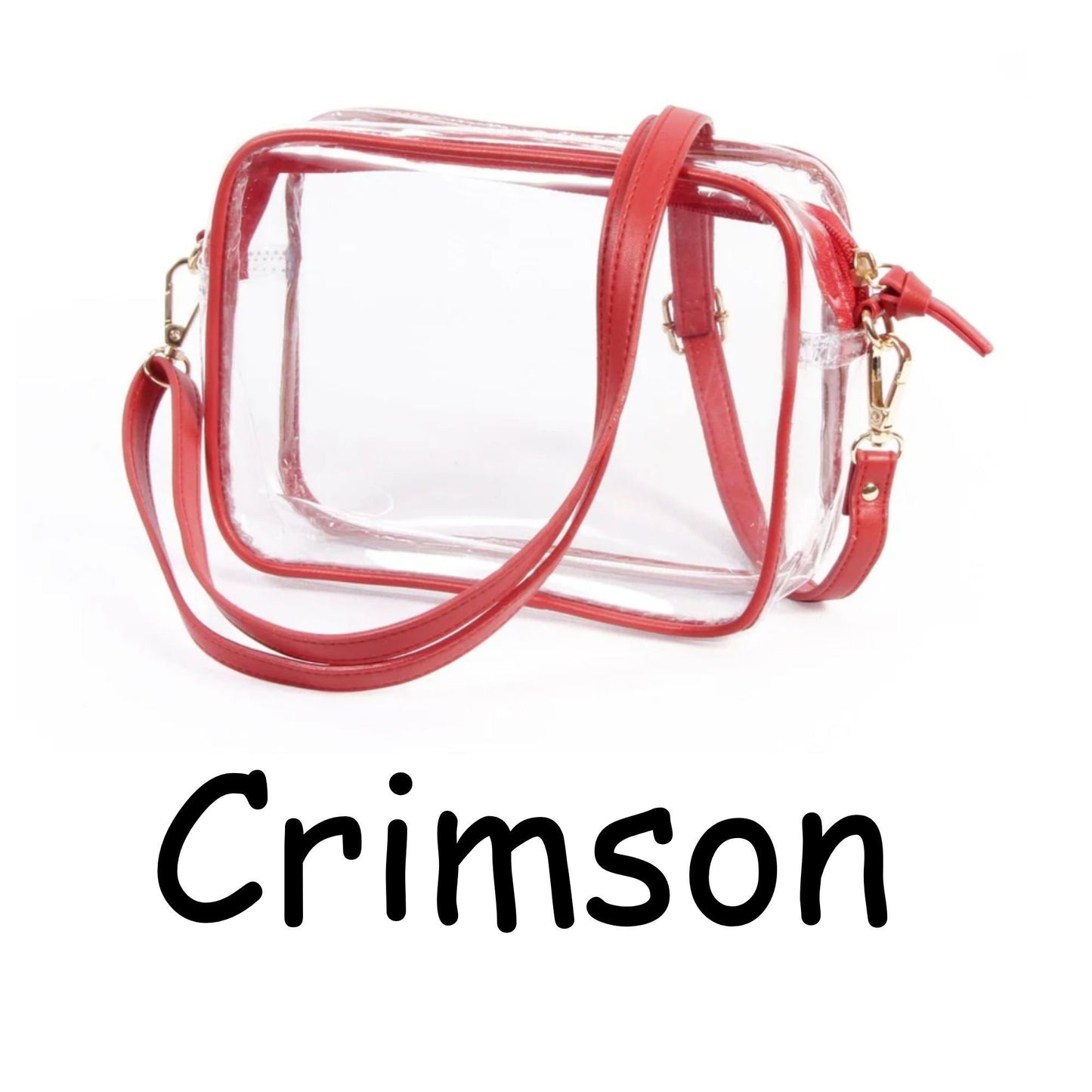 Clear Stadium Approved Bags, Clear Purse, Game Day, 10 colors, College, Adjustable, Graduation, Back to School, Events, Stadium Approved