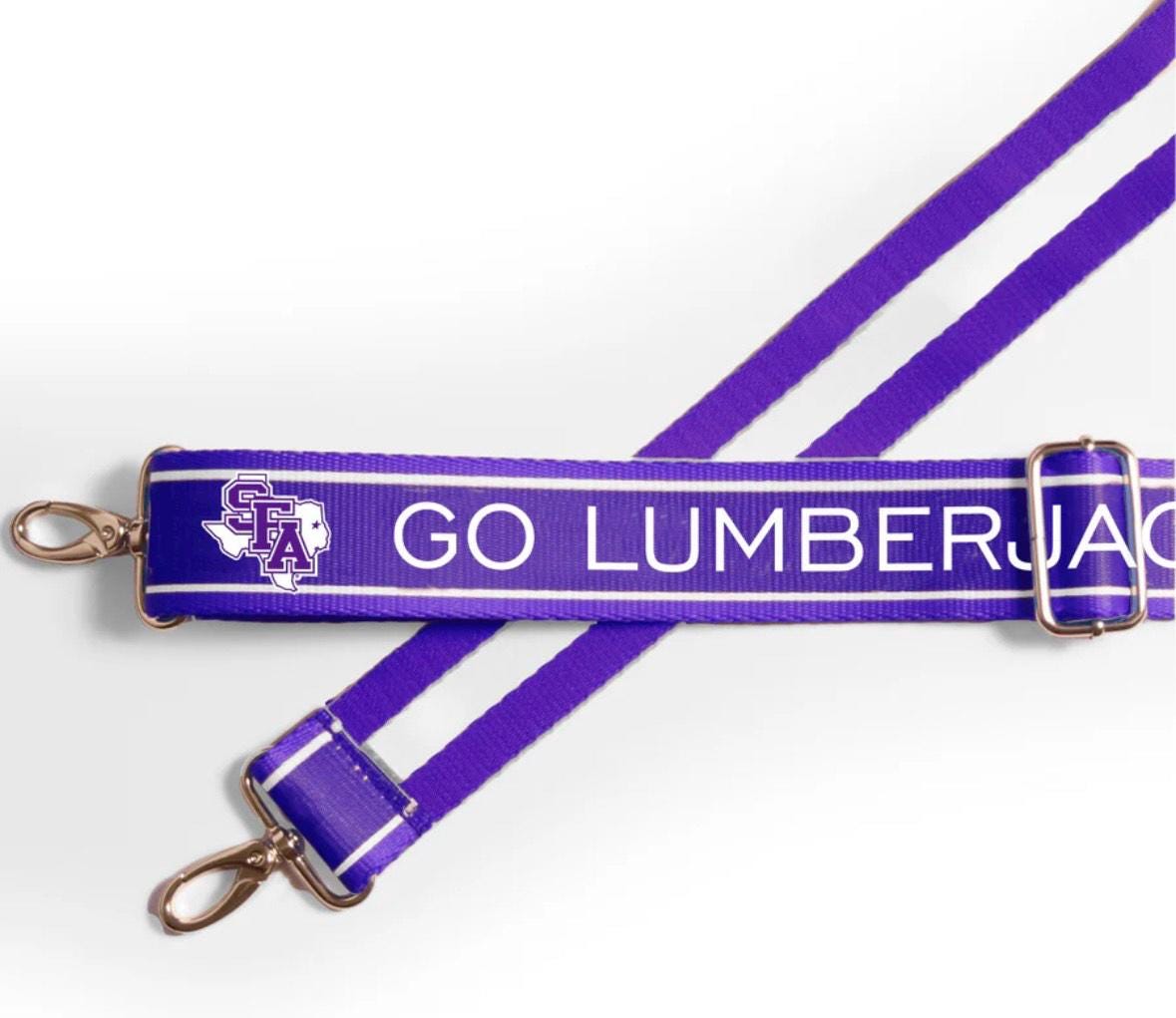 Stephen F Austin GO LUMBERJACKS - Clear Purse with Strap, Licensed, Adjustable, Game Day, Stadium Approved, Back to School, Graduation Gift