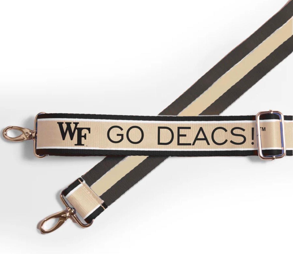 Wake Forest GO DEACS! - Clear Purse with Strap, Licensed, Adjustable, Game Day, Stadium Approved, Crossbody, Back to School, Graduation Gift