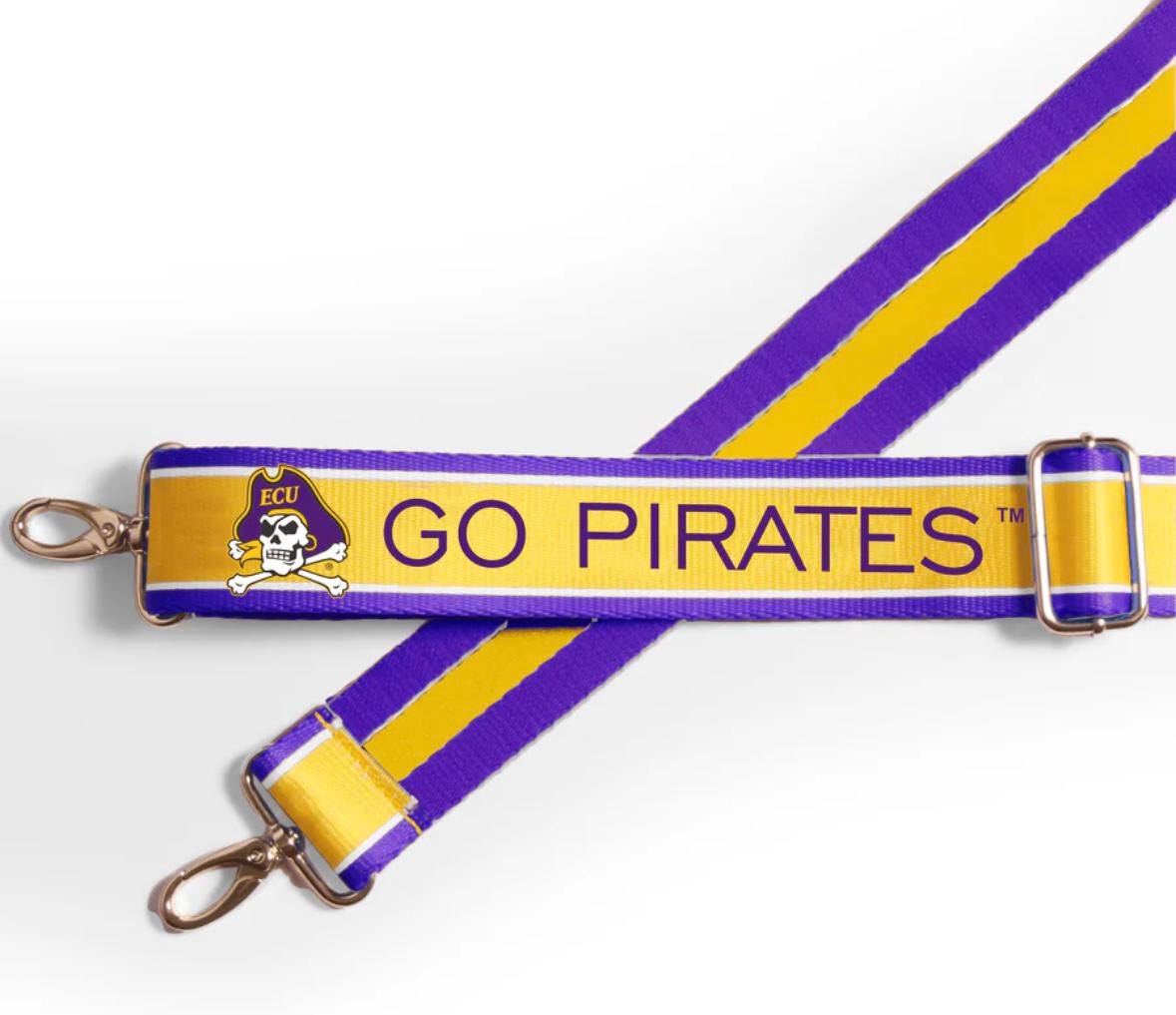 East Carolina GO PIRATES - Adjustable Strap, Licensed, Patterned, Stadium Approved, Graduation, Back to School, Clear Bag, Tailgating, ECU