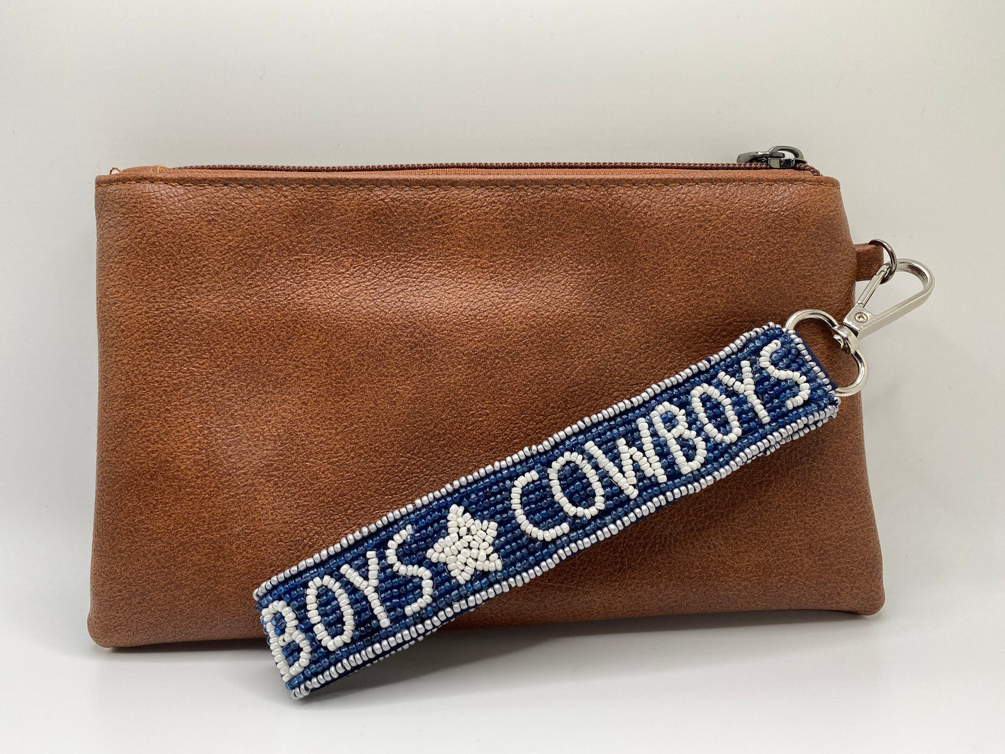 Cowboys, Texans Beaded Wristlet, Keychain, Strap, Handmade, Purse, NFL, Gameday, Gift for her, Accessory, Graduation Gift, Game Day,