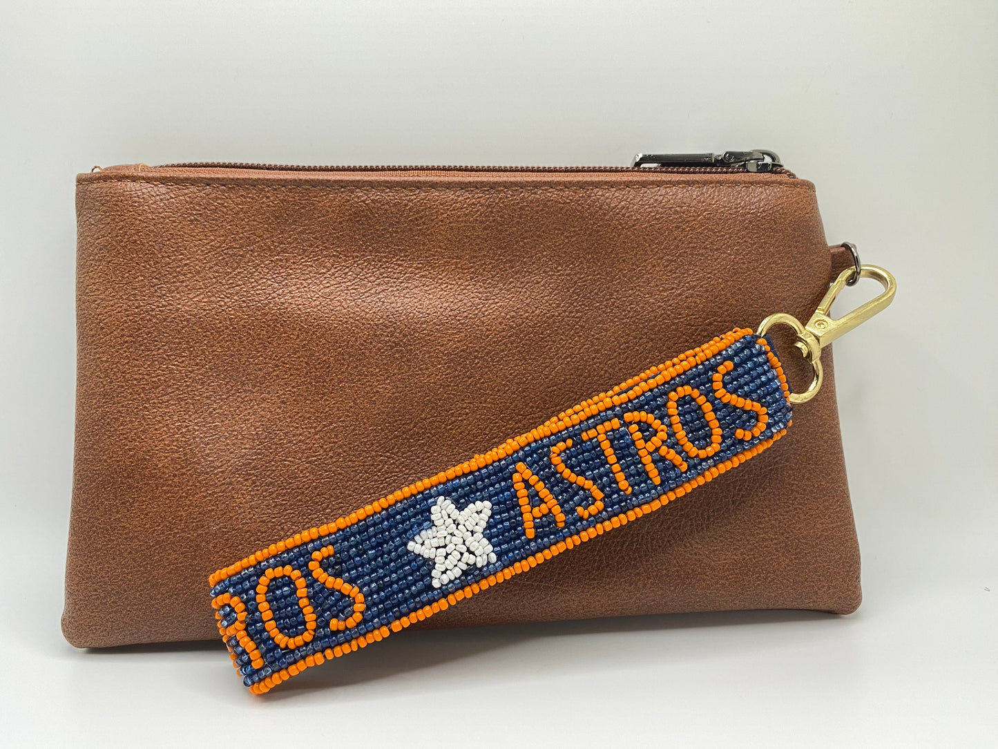Beaded Wristlet, Keychain, Strap, Purse, MLB, Gameday, Astros, Houston, Texas, Graduation Gift, Trendy, Gift for Him or Her, Mothers Day