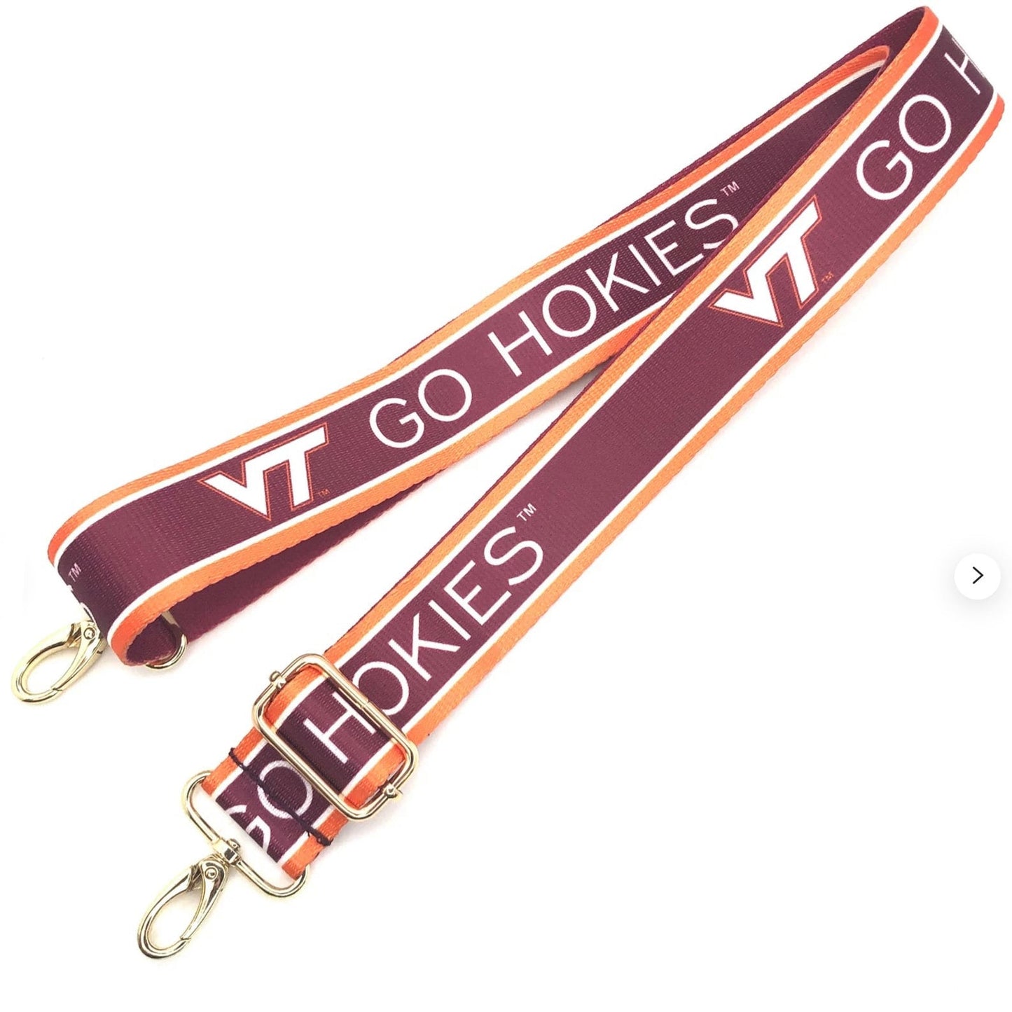 Virginia Tech GO HOKIES - Adjustable Purse Strap, Officially Licensed, Stadium Approved, Patterned, Game Day, Graduation Gift, Crossbody