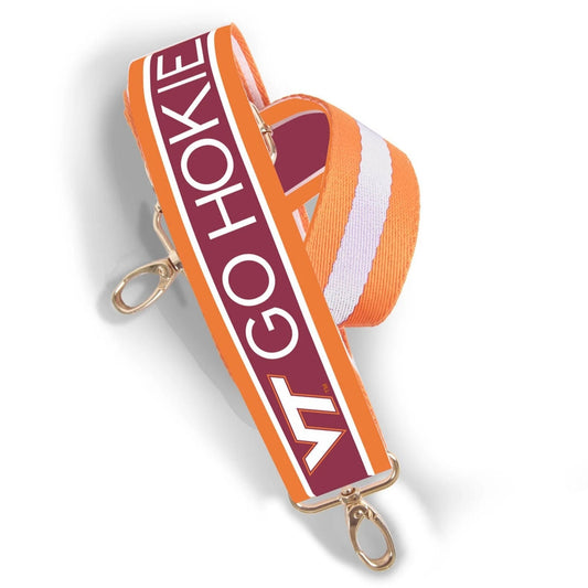 Virginia Tech GO HOKIES - Adjustable Purse Strap, Officially Licensed, Stadium Approved, Patterned, Game Day, Graduation Gift, Crossbody