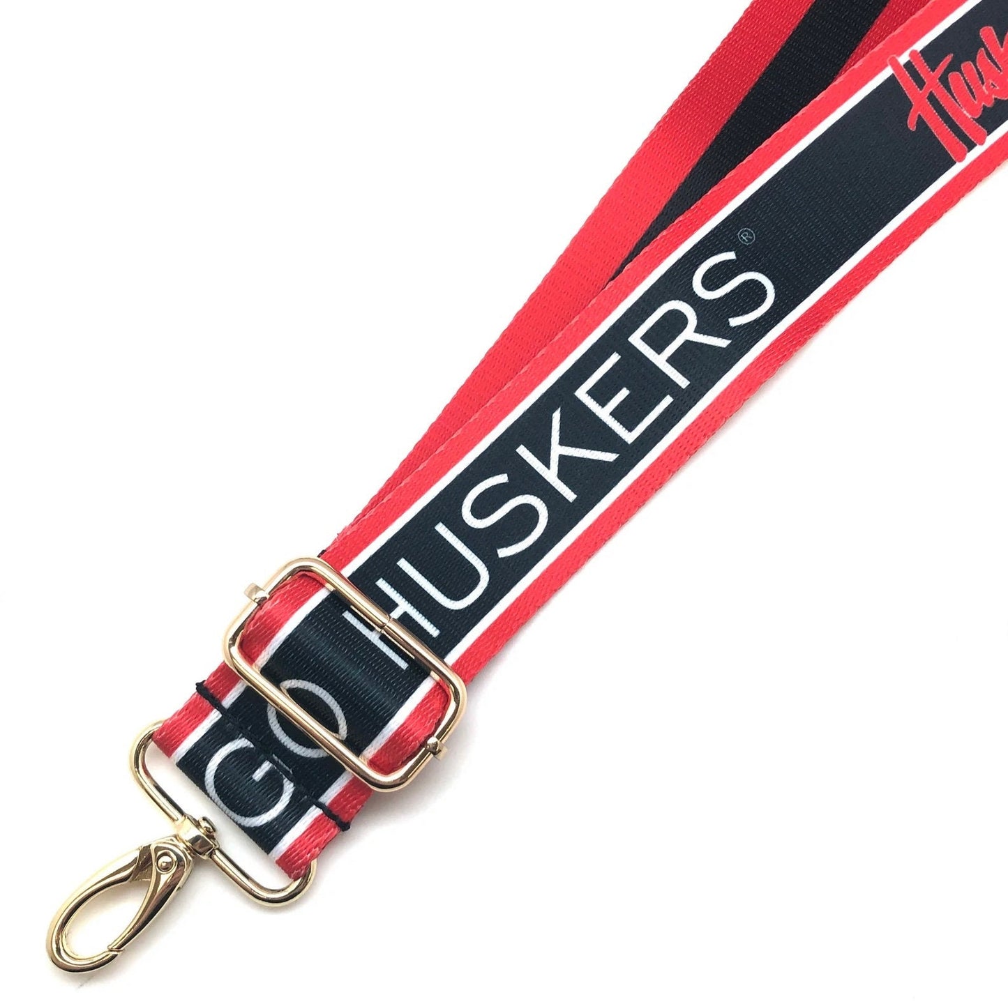 Nebraska GO HUSKERS - Adjustable Purse Strap, Officially Licensed, Stadium Approved, Patterned, Game Day, Graduation Gift, Back To School