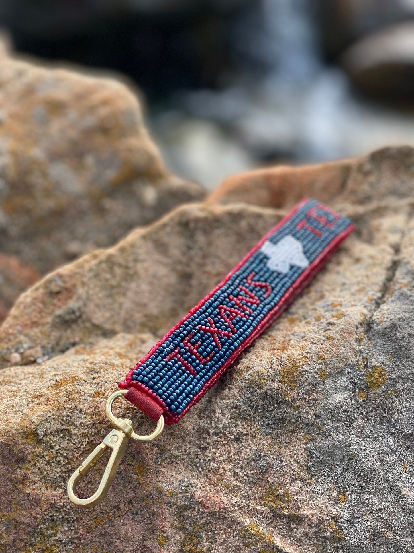 Cowboys, Texans Beaded Wristlet, Keychain, Strap, Handmade, Purse, NFL, Gameday, Gift for her, Accessory, Graduation Gift, Game Day,