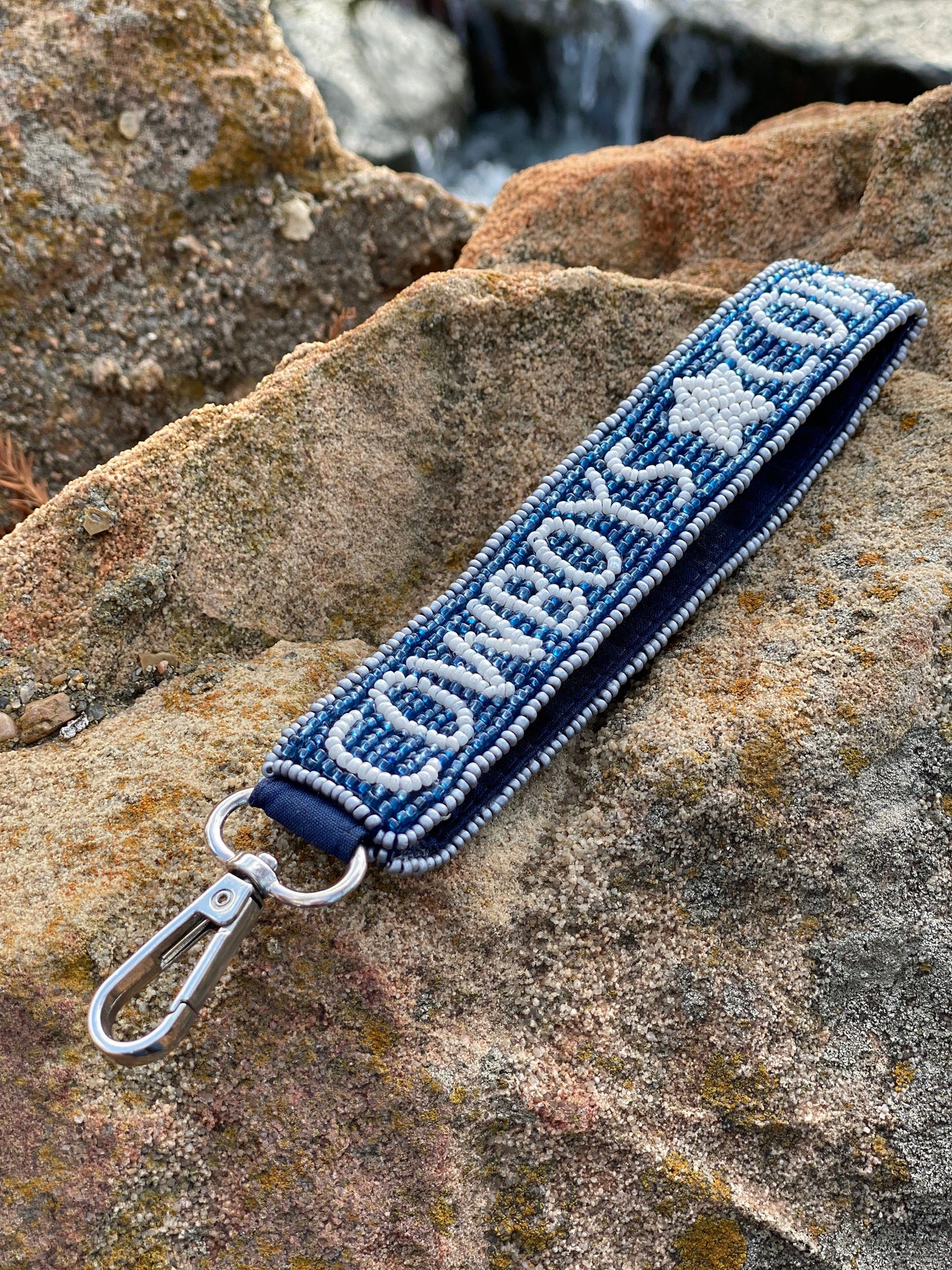 Cowboys, Texans Beaded Wristlet, Keychain, Strap, Handmade, Purse, NFL, Gameday, Gift for her, Accessory, Graduation Gift, Game Day,