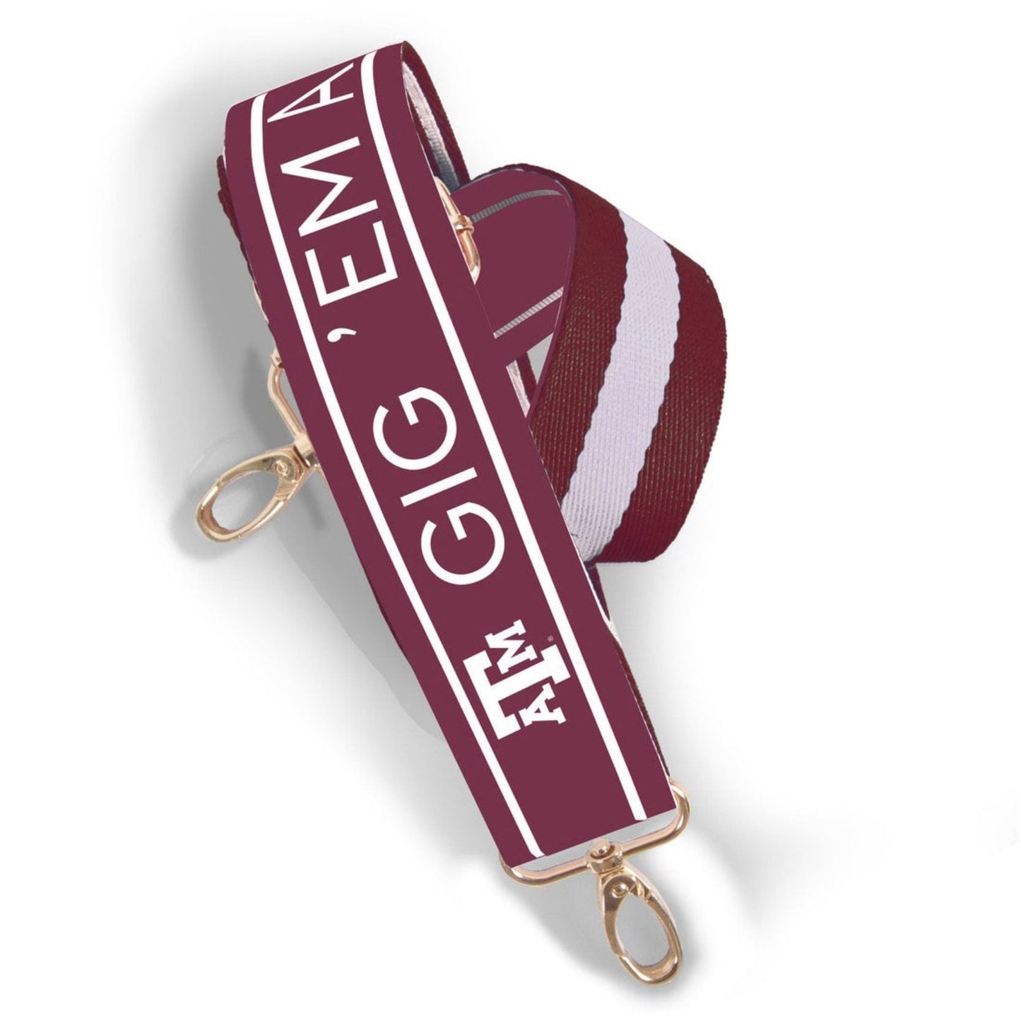 Texas A&M GIG 'EM AGGIES - Licensed, Canvas, Game Day, Stadium Approved, Adjustable, Clear Purse, Graduation Gift, Back to School, Crossbody