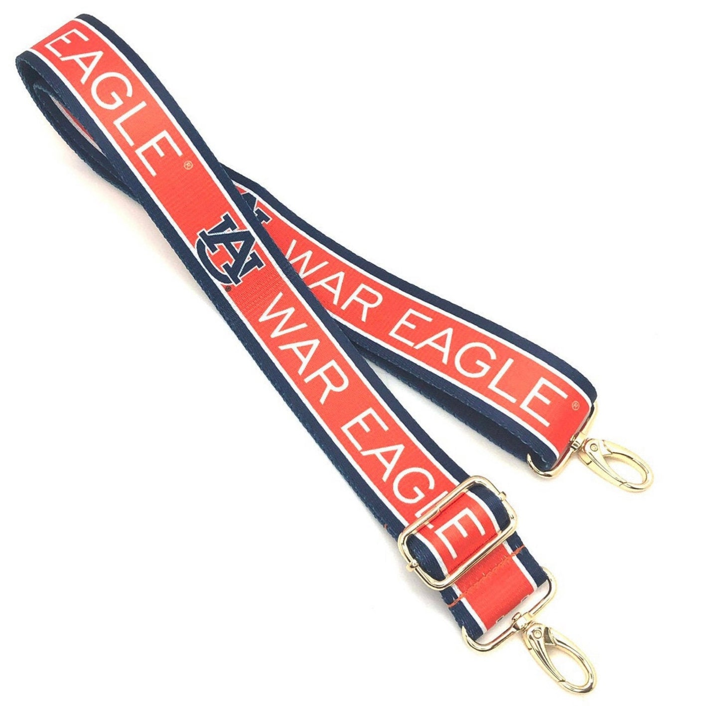 Auburn WAR EAGLE Adjustable Purse Strap, Licensed Collegiate Gear, Patterned, Stadium Approved, Graduation Gift, Back to School, Clear Bag