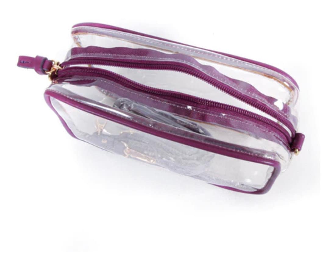 Clemson Clear Purse with Strap / GO TIGERS - Licensed, Canvas, Purse, Tailgate, Game Day, Stadium, Crossbody, Back to School, Graduation