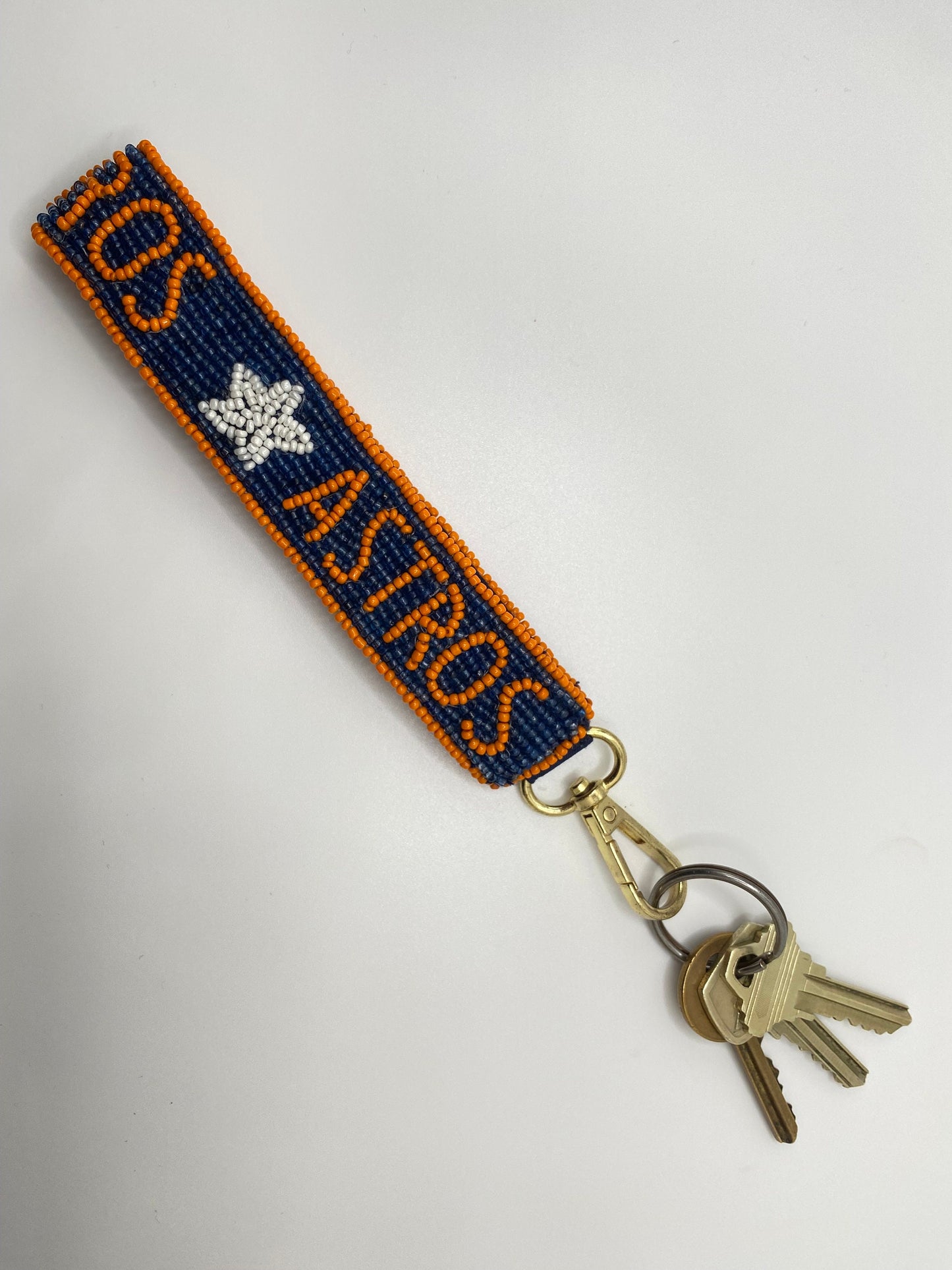 Beaded Wristlet, Keychain, Strap, Purse, MLB, Gameday, Astros, Houston, Texas, Graduation Gift, Trendy, Gift for Him or Her, Mothers Day