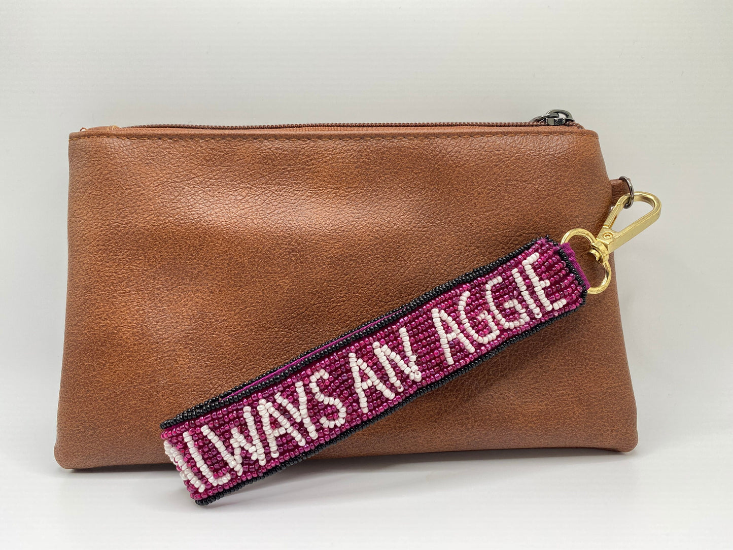 Aggies Beaded Wristlet, Keychain, Handmade, Strap, Purse, Gameday, Texas A&M, Gift for her, Graduation Gift, Christmas Gift, Valentines