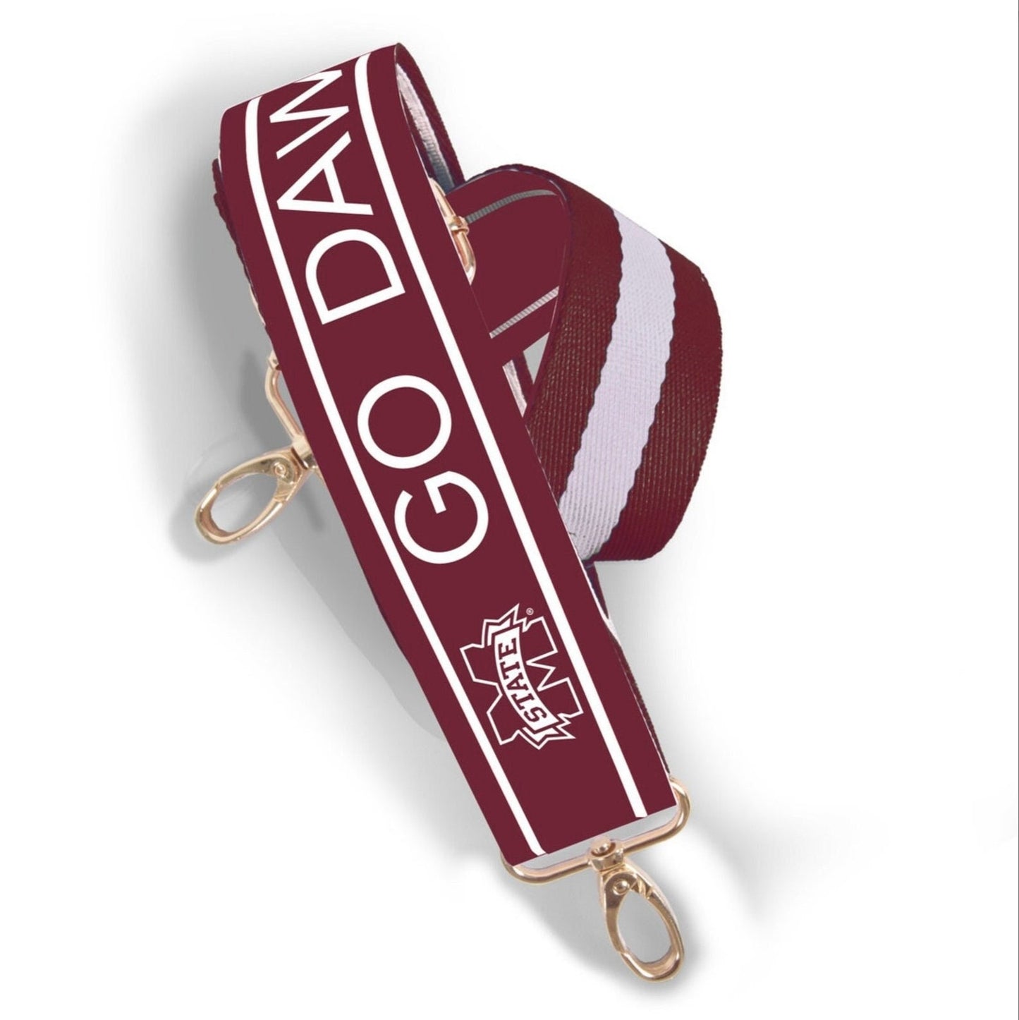 Mississippi State, GO DAWGS - Adjustable Purse Strap, Officially Licensed, Stadium Approved, Patterned, Graduation Gift, Christmas Gift