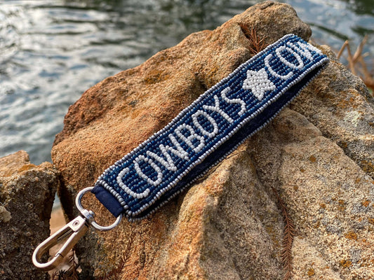 NFL game day beaded wristlet Cowboys Texans