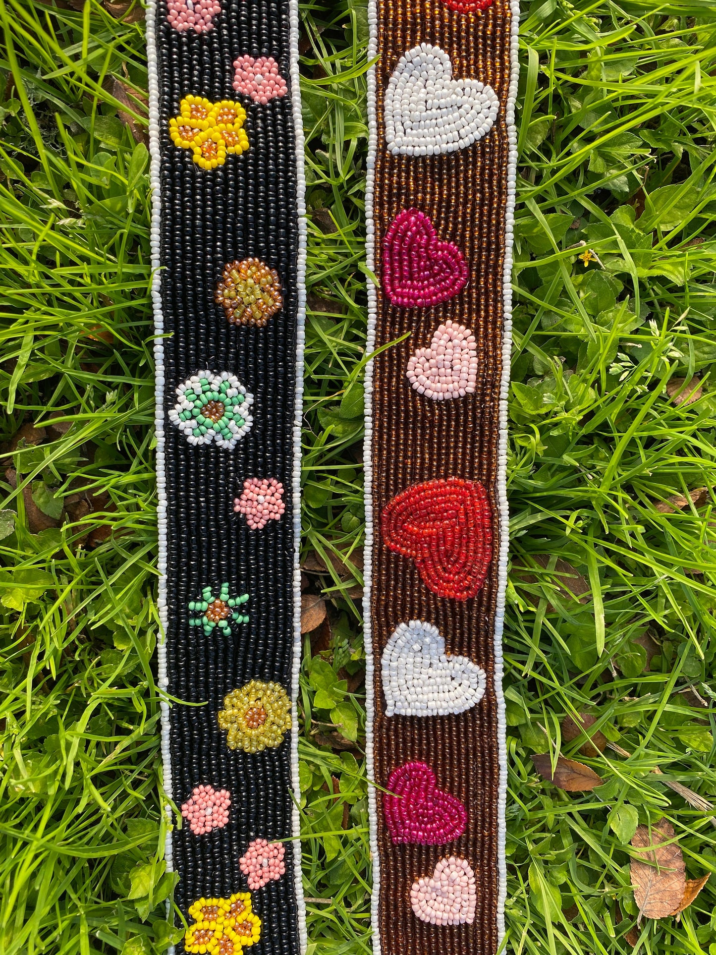 Beaded Strap for Clear Purse, Handmade, College bag, Stadium Purse, Crossbody, Heart Strap, Flower Strap, Graduation, Valentines