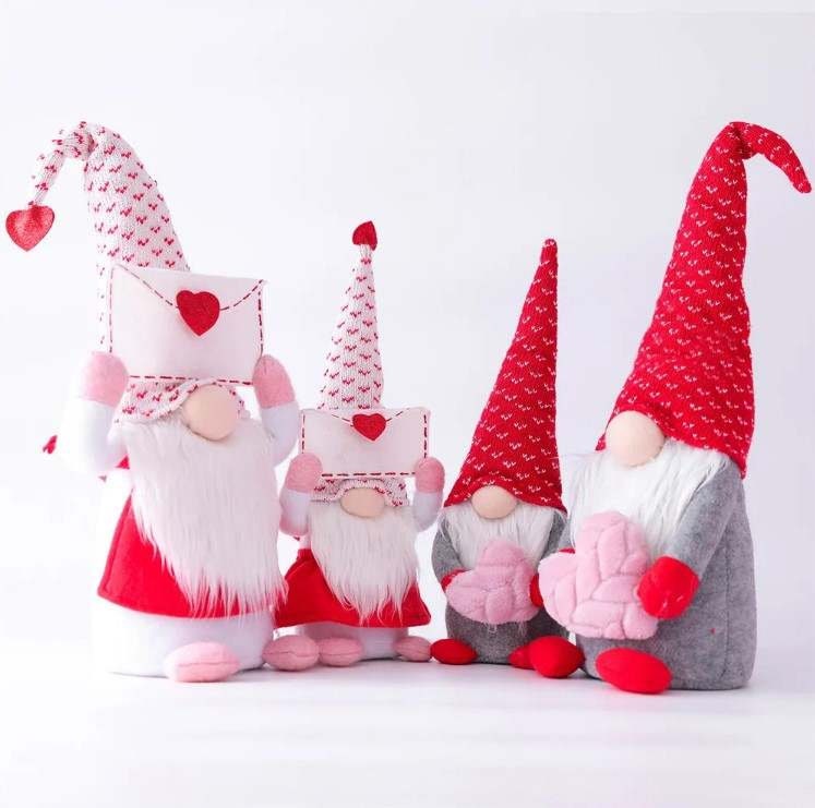 2pcs Valentines Gnome for Couple, Valentine Gnomes Decor, Christmas Decor, Gnome Plush Standing, Couple Gift, Christmas Gift, Fall Decor