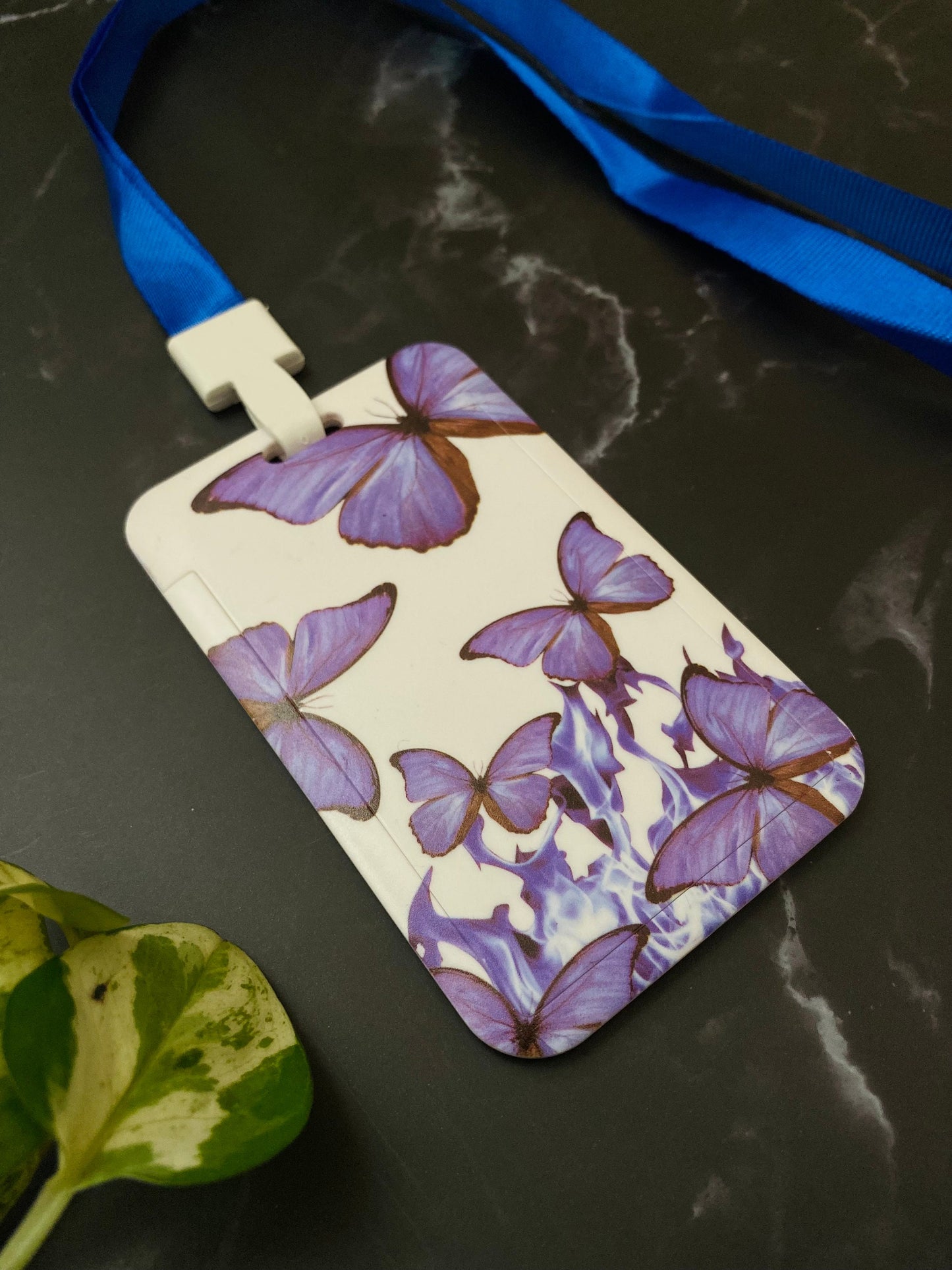 ID Badge Holder, Badge Holder, ID, Vertical, Badge Protector, Name Badge, Teacher Badge, Student Card, Floral, Butterfly, Christmas Gift