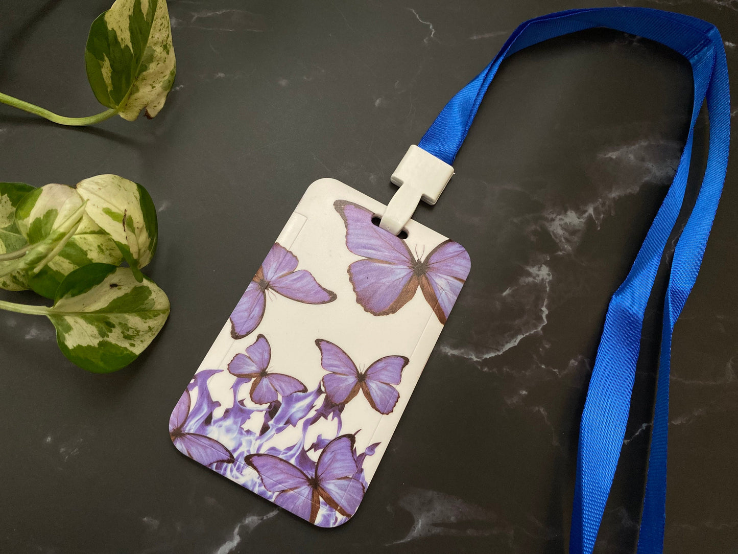 ID Badge Holder, Badge Holder, ID, Vertical, Badge Protector, Name Badge, Teacher Badge, Student Card, Floral, Butterfly, Christmas Gift