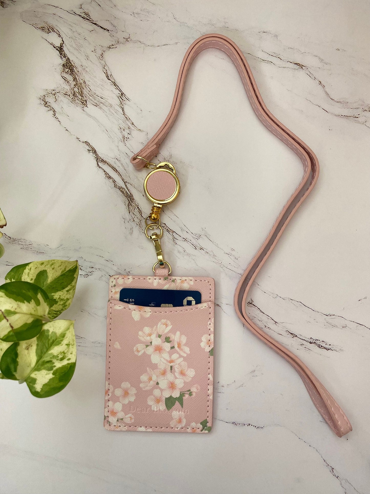 ID Badge Display with Credit Card Holder and Retractable Reel, Id card, Lanyard id holder, Id wallet lanyard, Stretchable, Valentines