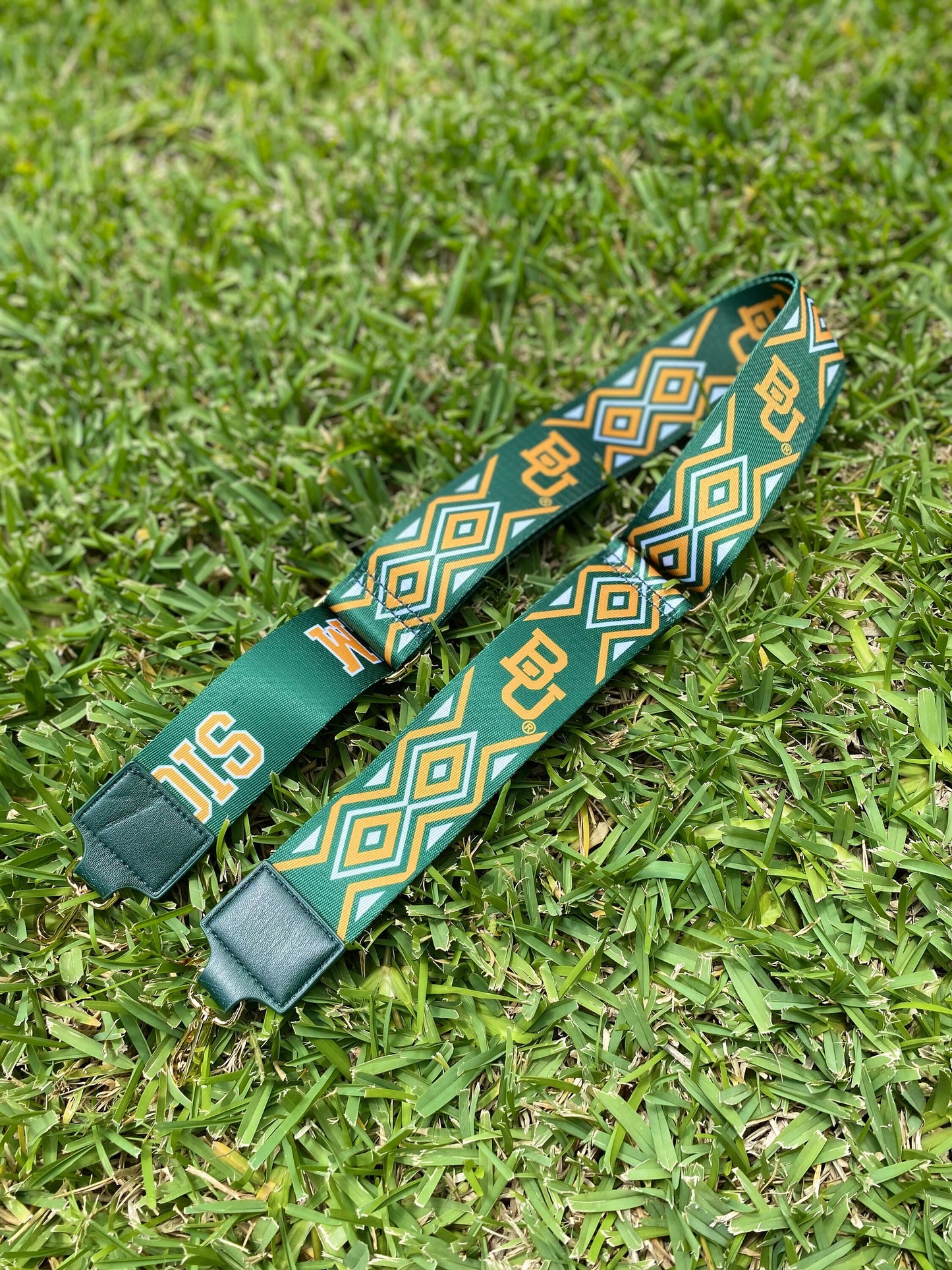 Baylor SIC 'EM BEARS - Adjustable Purse Strap, Licensed, Stadium Approved, Game Day, Patterned, Graduation Gift, Clear Bag, Back To School