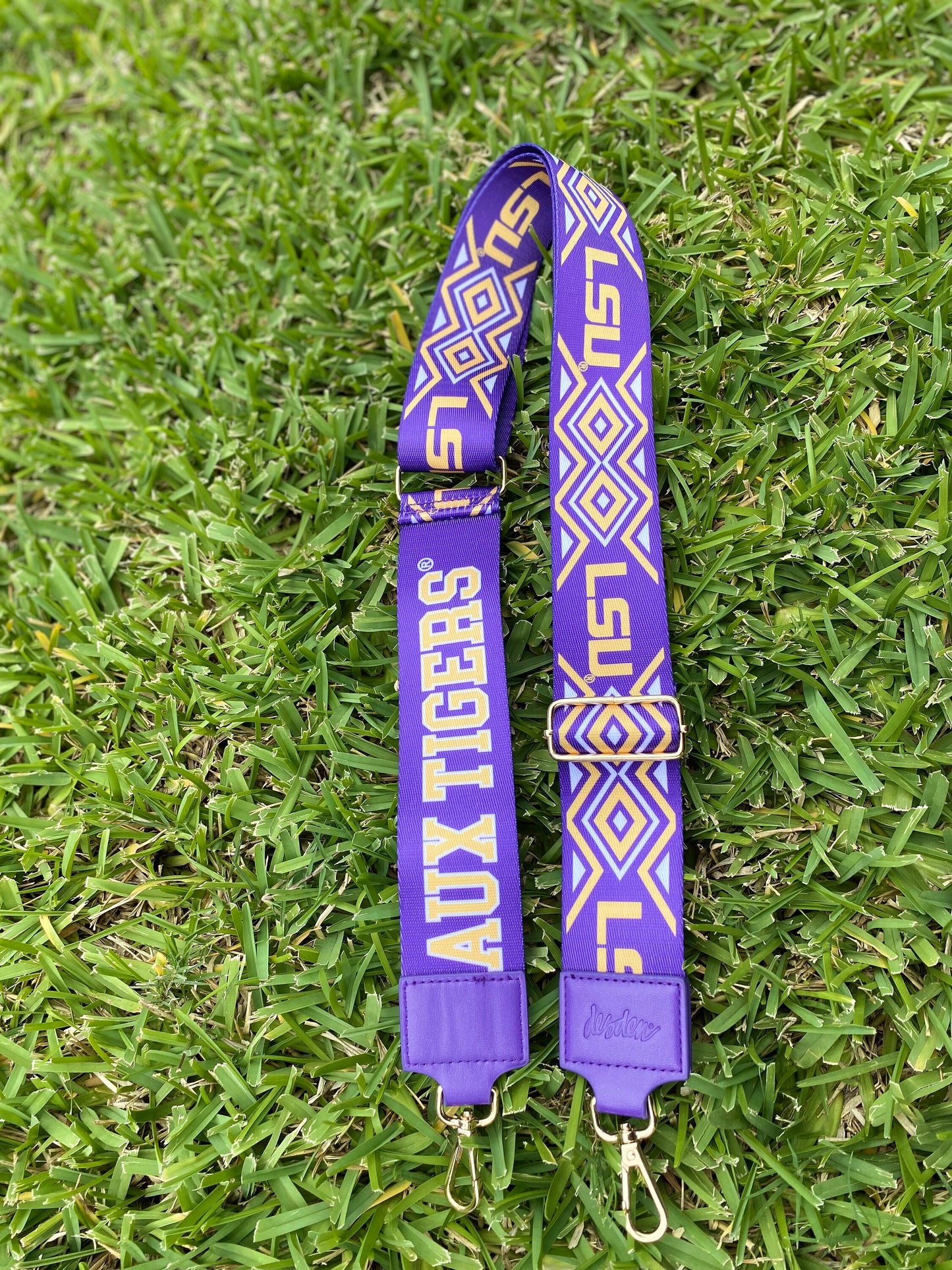 LSU GEAUX TIGERS - Adjustable Purse Strap, Licensed, Stadium Approved, Game Day, Patterned, Graduation, Gift, Clear Bag, Back to School