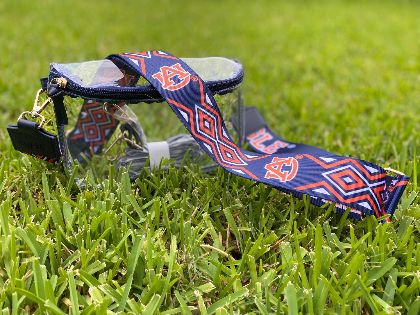 Auburn Clear Purse with Strap, WAR EAGLE, Licensed, Canvas, Purse, Game Day, Stadium, University, Crossbody, Graduation Gift, Christmas Gift
