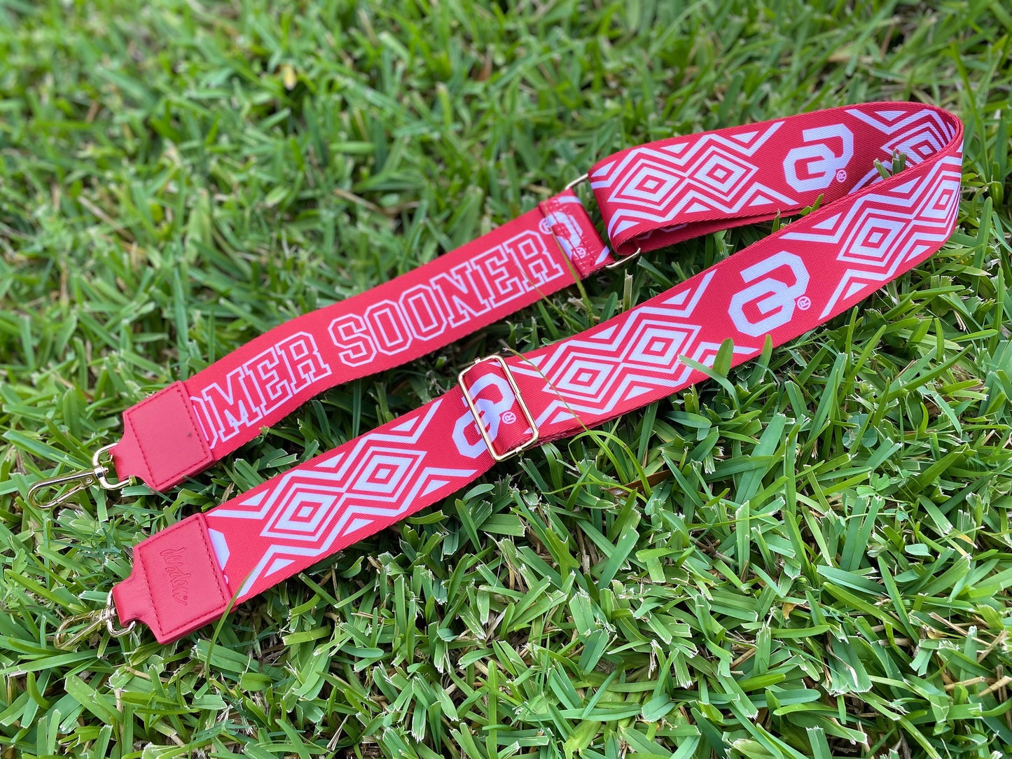 Oklahoma BOOMER SOONER - Adjustable Purse Strap, Licensed, Stadium Approved, Game Day, Patterned, Graduation Gift, Clear Bag, Back To School