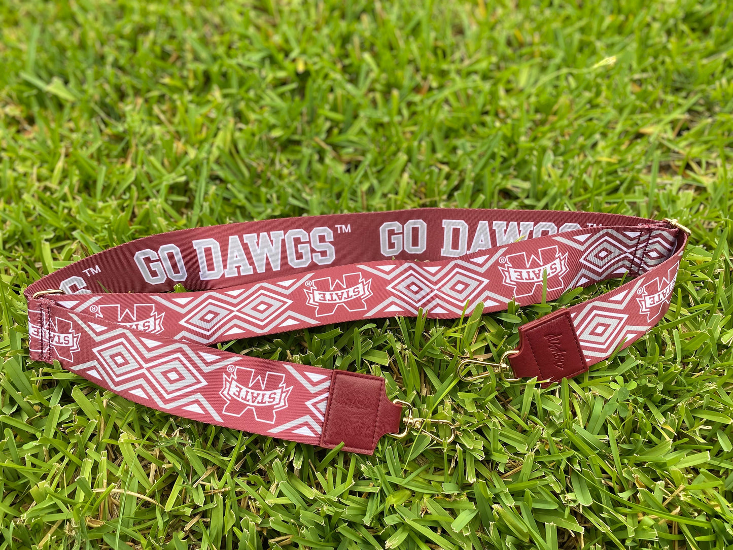 Mississippi State GO DAWGS - Licensed Purse Strap 2"