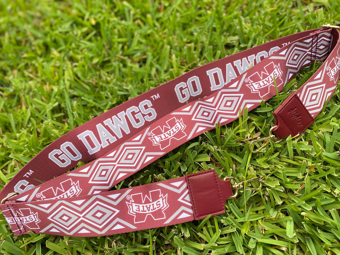Mississippi State GO DAWGS - Licensed Purse Strap 2"
