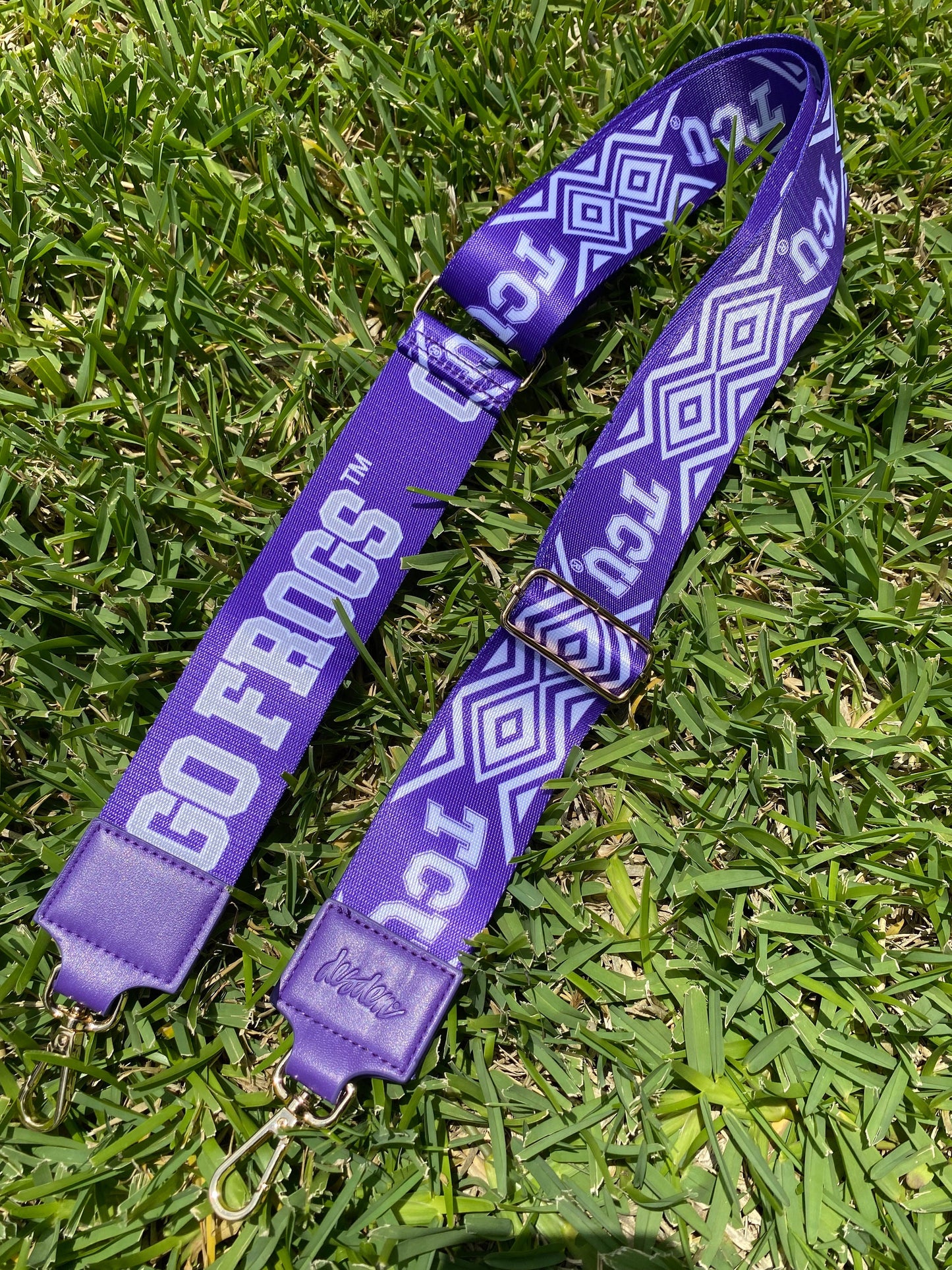 TCU GO FROGS - Adjustable Purse Strap, Licensed, Stadium Approved, Game Day, Patterned, Graduation Gift, Back To School, Tailgating,