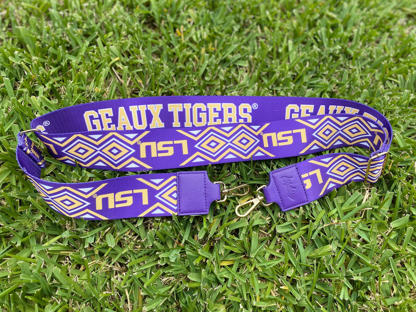 LSU Clear Purse with Strap GEAUX TIGERS - Licensed, Canvas, Purse, Game Day, Stadium Approved, Crossbody, Graduation Gift, Back To School