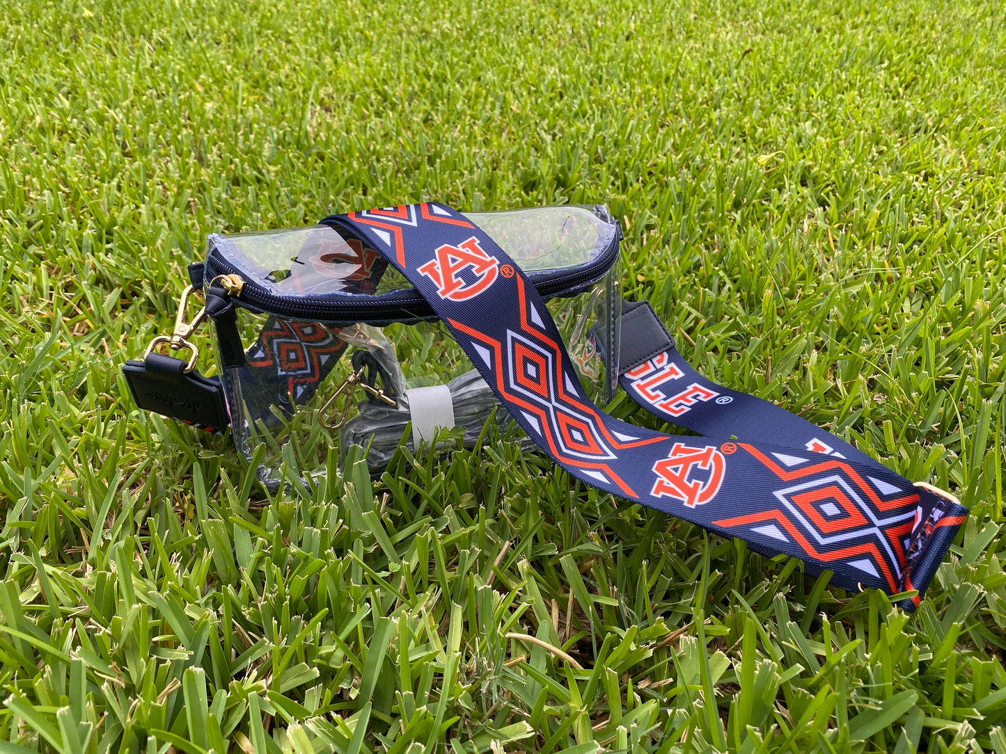 Auburn Clear Purse with Strap, WAR EAGLE, Licensed, Canvas, Purse, Game Day, Stadium, University, Crossbody, Graduation Gift, Christmas Gift