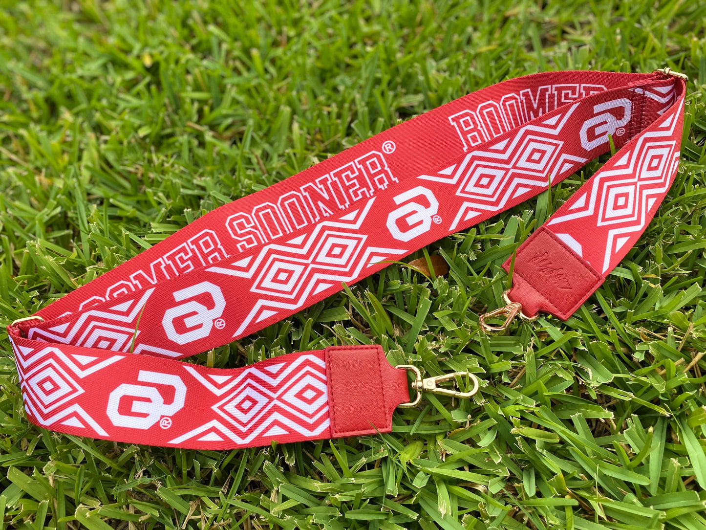 Oklahoma BOOMER SOONER - Adjustable Purse Strap, Licensed, Stadium Approved, Game Day, Patterned, Graduation Gift, Clear Bag, Back To School