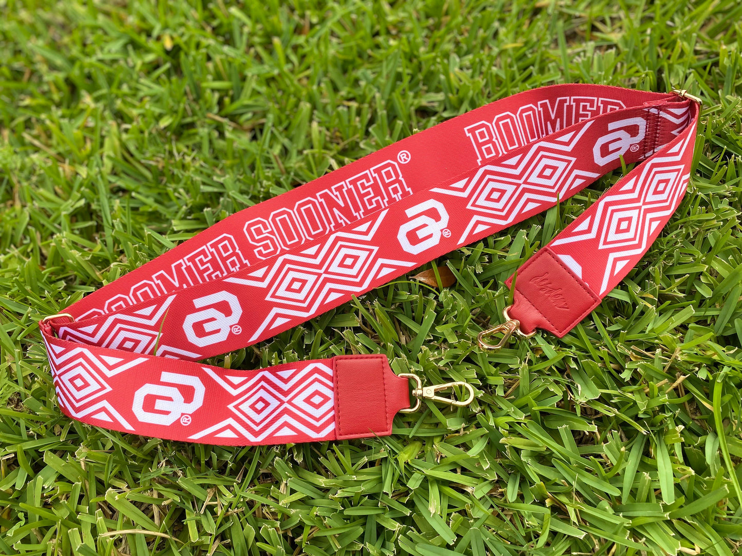Oklahoma BOOMER SOONER - Adjustable Purse Strap, Licensed, Stadium Approved, Game Day, Patterned, Graduation Gift, Clear Bag, Back To School