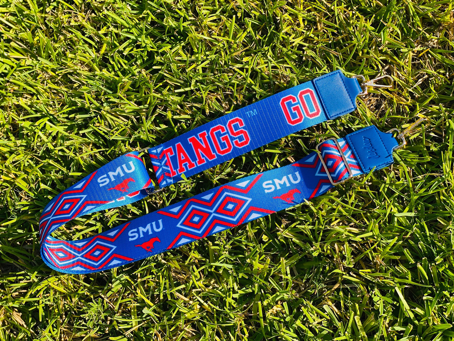 SMU Clear Purse with Strap, GO STANGS - Licensed, Canvas, Purse, Game Day, Stadium Approved, Crossbody, Graduation Gift, Back To School