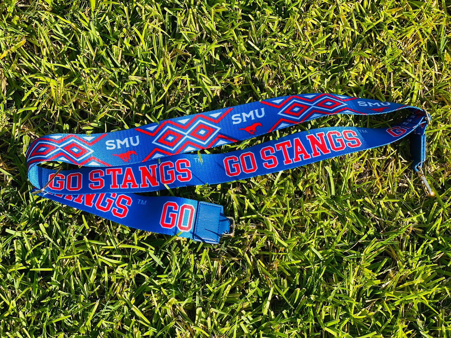 SMU Clear Purse with Strap, GO STANGS - Licensed, Canvas, Purse, Game Day, Stadium Approved, Crossbody, Graduation Gift, Back To School