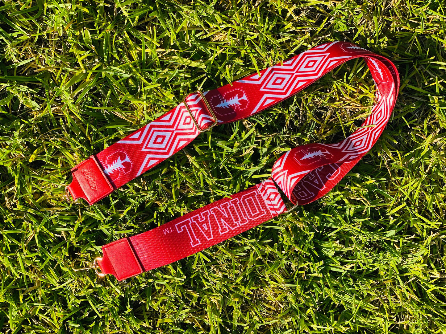 Stanford GO CARDINALS - Adjustable Purse Strap, Licensed, Stadium Approved, Game Day, Patterned, Graduation Gift, Clear Bag, Back To School