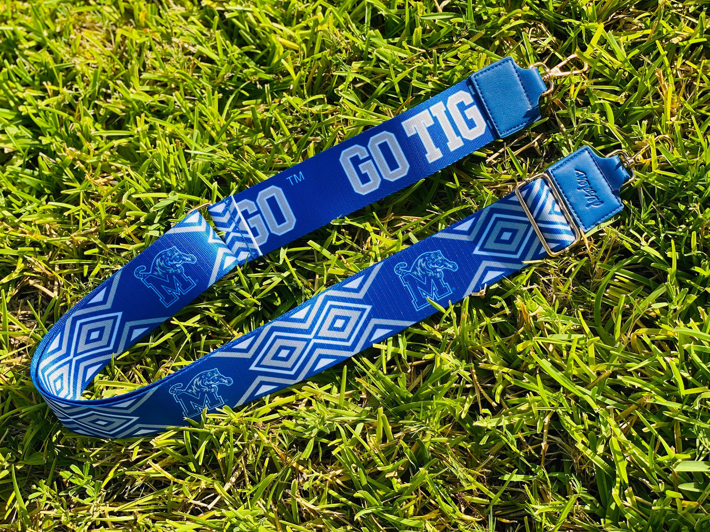 Memphis GO TIGERS GO - Adjustable Purse Strap, Licensed, Stadium Approved, Game Day, Patterned, Graduation Gift, Clear Bag, Back To School