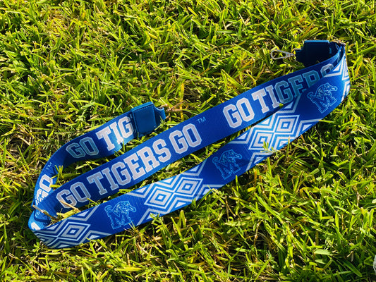 Memphis GO TIGERS GO - Adjustable Purse Strap, Licensed, Stadium Approved, Game Day, Patterned, Graduation Gift, Clear Bag, Back To School