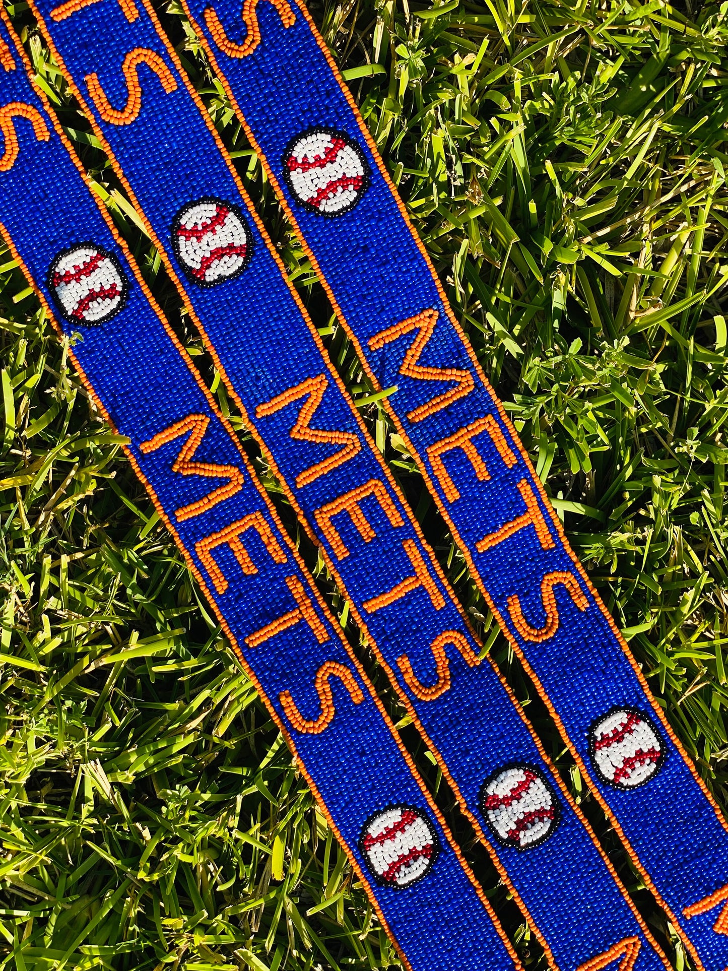 New York Mets Beaded Purse Strap, Handmade, Clear Purse, Crossbody, Shoulder, Stadium Approved, Game Day, Graduation Gift, Mothers Day