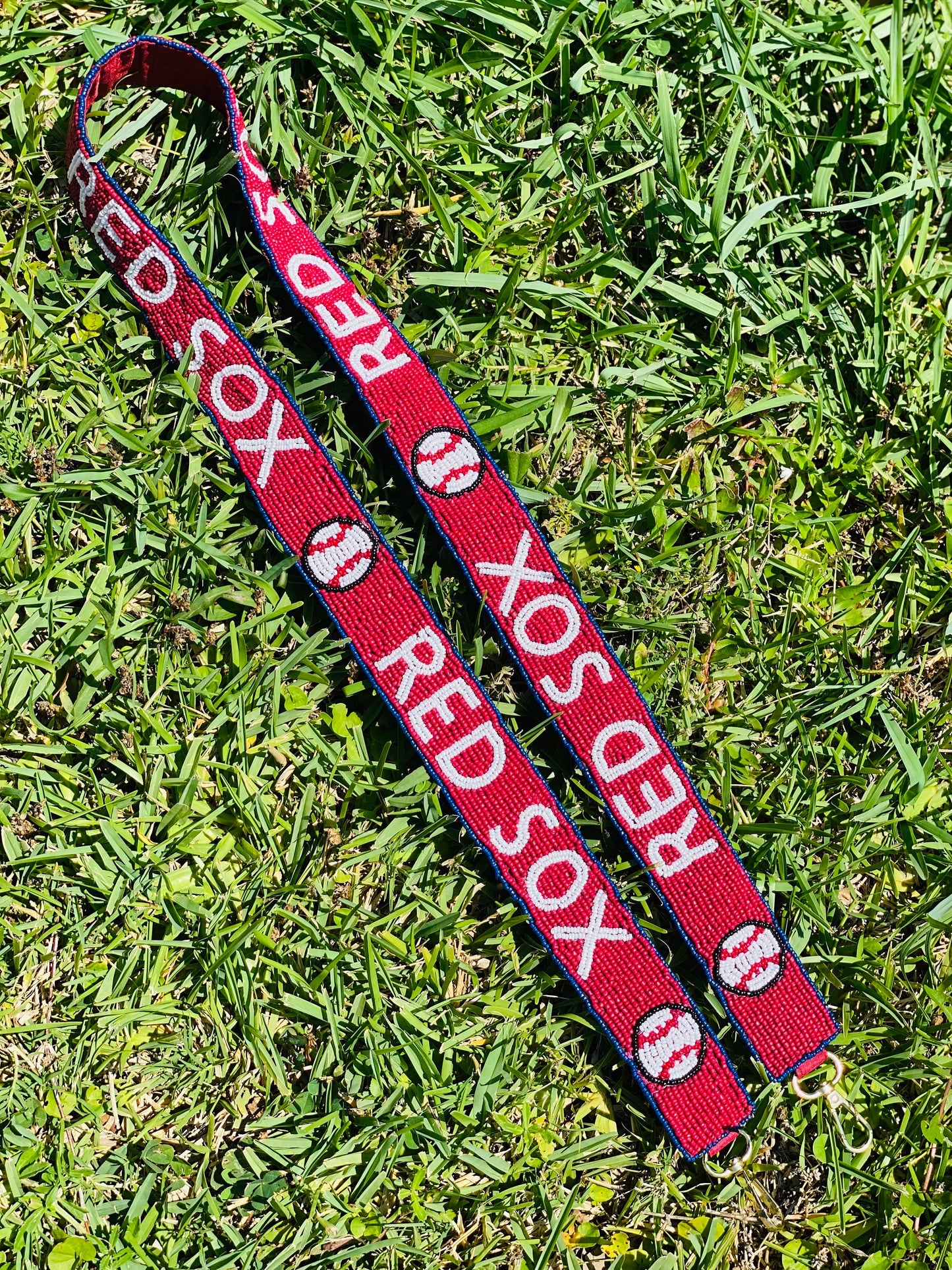 Boston Red Sox Beaded Purse Strap, Clear Purse, Handmade, Crossbody, Shoulder, Stadium Approved, Game Day, MLB, Graduation, Mothers Day